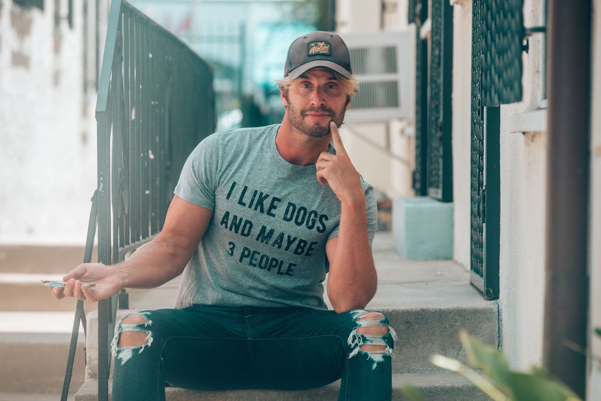 I Like Dogs And Maybe 3 People Men's Tshirt