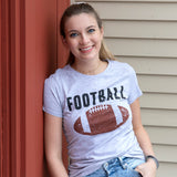 Womens Vintage Football T shirt Funny Sunday Game Day Tee for Ladies Graphci