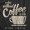 A Day Without Coffee Is Like Just Kidding I Have No Idea Men's Tshirt