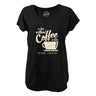 Womens A Day Without Coffee Is Like Just Kidding I Have No Idea V-Neck Funny Caffeine Lovers Novelty Shirt For Ladies