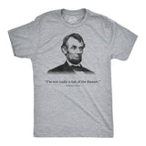 Abraham Lincoln T Shirt Not a Fan of the Theater Funny T shirt Novelty Graphic