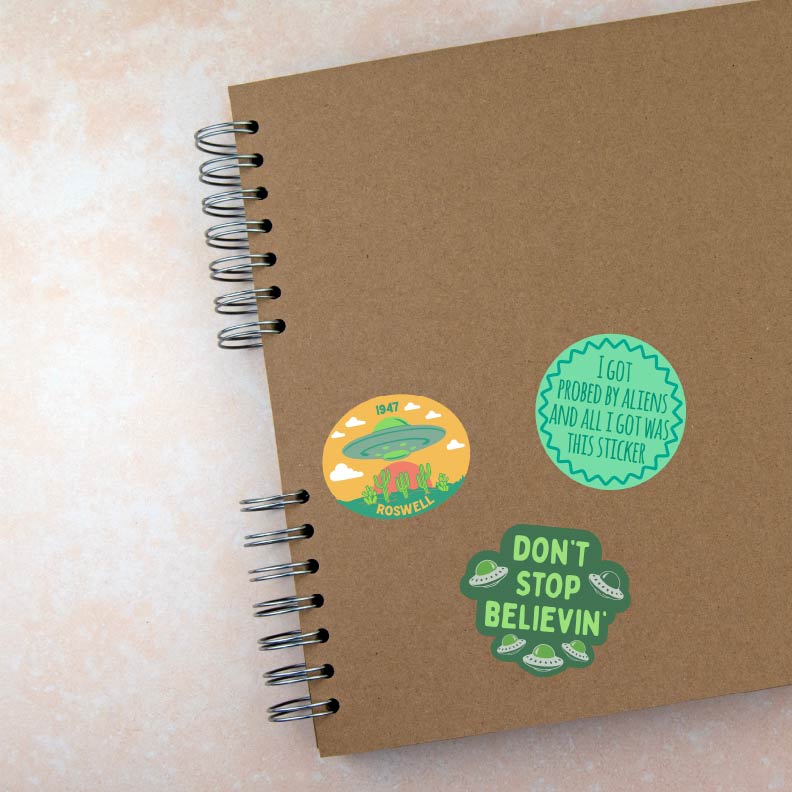 Alien Sticker Extra Large Stickers for Adults Funny Adhesives with Memes