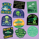 Alien Sticker Extra Large Stickers for Adults Funny Adhesives with Memes