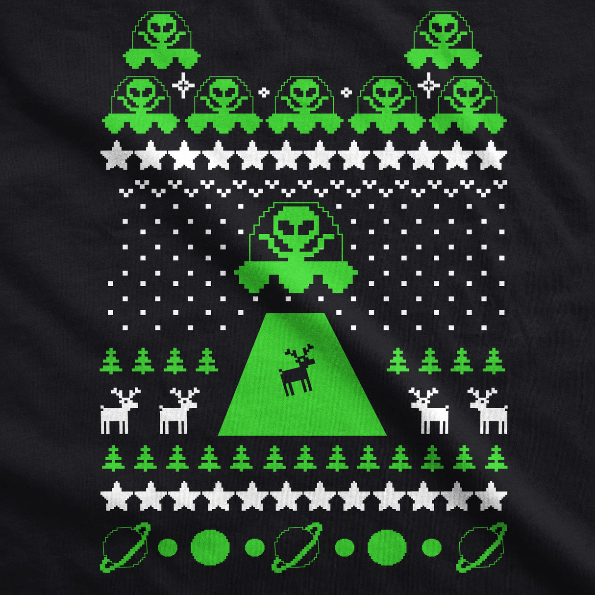 Unisex Alien Abduction Ugly Christmas Sweater Crew Neck Sweatshirt