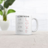 All You Need Is Love Equation Mug Funny Math Graphic Coffee Cup-11oz