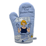 Always Use Protection Cookout Apron Funny Sarcastic Sexual Innuendo Kitchen Smock