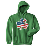 American Flag Shamrock Hoodie Funny St Patricks Day Parade Irish Pride Graphic Sweatshirt