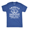 Mens Funny T Shirts America Home Of The Undefeated World War 2 Champions Tee For Men