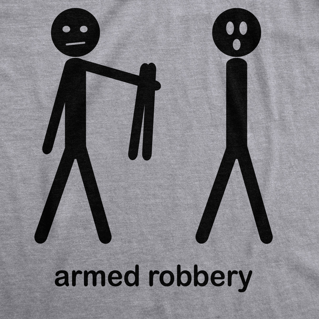 Armed Robbery Stick Figure Men's Tshirt