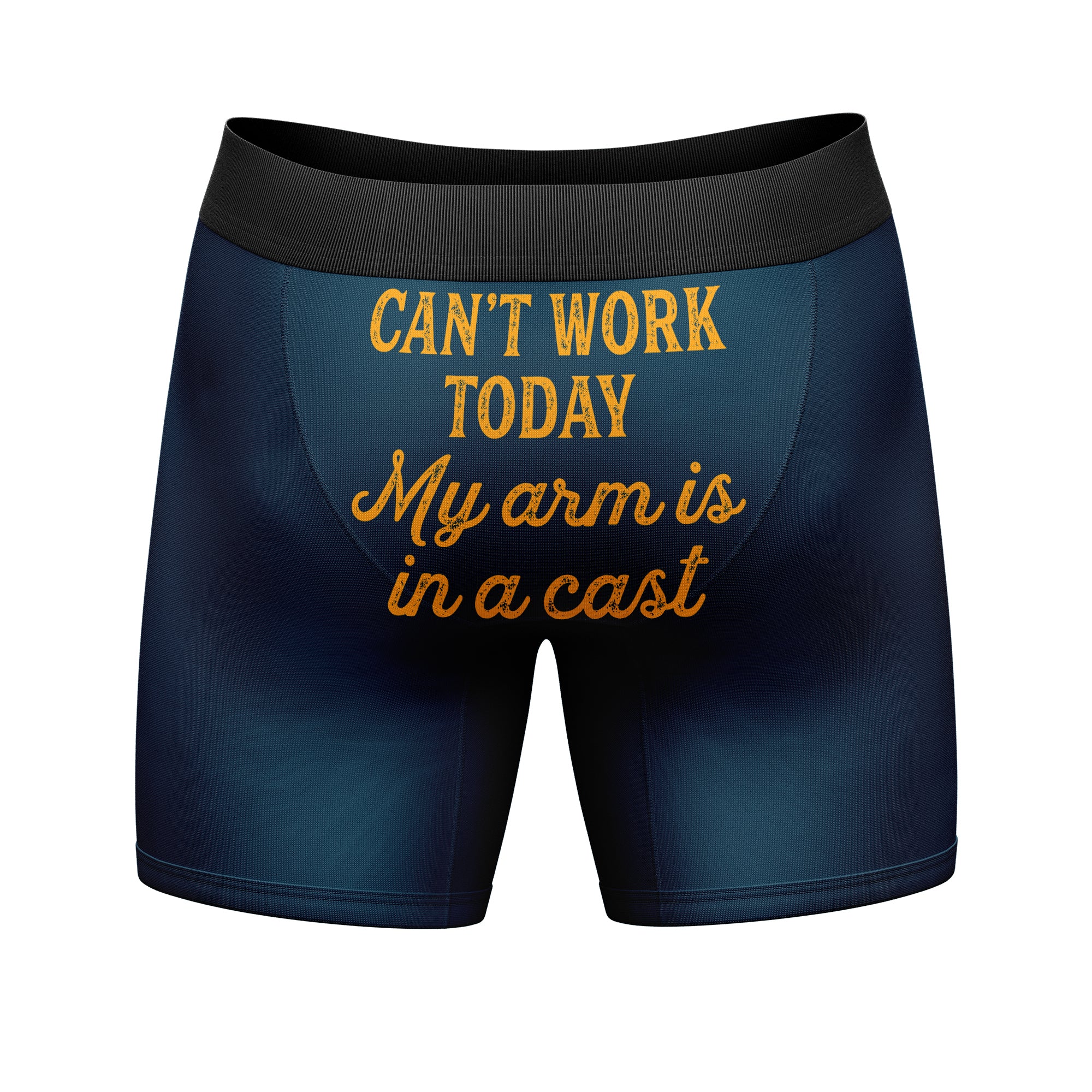 Mens Cant Work Today My Arm Is In A Cast Boxer Briefs Funny Fishing Gr –  Nerdy Shirts