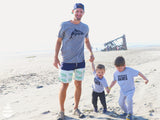 Mens Daddy Shark T shirt Cute Funny Family Cool Best Dad Vacation Tee For Guys