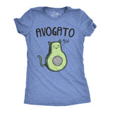 Womens Avogato Funny T shirt Avocado Cat Cute Face Graphic Novelty Tee for Girls