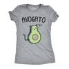 Womens Avogato Funny T shirt Avocado Cat Cute Face Graphic Novelty Tee for Girls