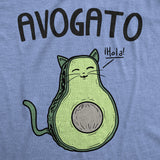 Womens Avogato Funny T shirt Avocado Cat Cute Face Graphic Novelty Tee for Girls