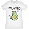 Womens Avogato Funny T shirt Avocado Cat Cute Face Graphic Novelty Tee for Girls