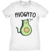 Womens Avogato Funny T shirt Avocado Cat Cute Face Graphic Novelty Tee for Girls