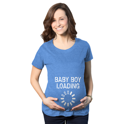 Maternity Baby Boy Loading Funny Nerdy Pregnancy Announcement T shirt