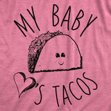 Maternity My Baby Loves Tacos Funny T shirt Cute Announcement Pregnancy Bump Tee