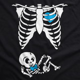 Maternity Baby Girl Skeleton Cute Halloween Pregnancy Bump Tshirt