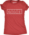 Womens Chemistry of Bacon T Shirt Funny Periodic Table Tee For Ladies