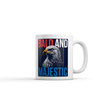 Bald and Majestic Mug Funny Sarcastic Eagle Graphic Novelty Coffee Cup-11oz