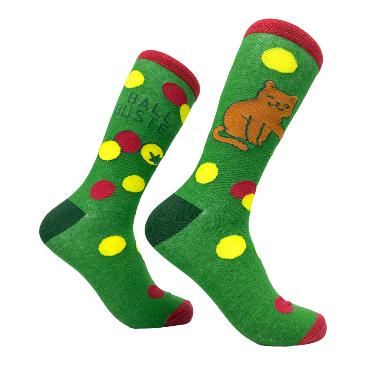 Men's Ball Buster Socks Funny Naughty Mischievous Cat Footwear