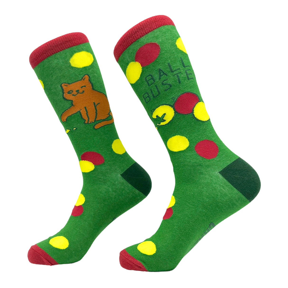 Men's Ball Buster Socks Funny Naughty Mischievous Cat Footwear