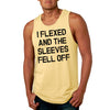 Mens I Flexed and the Sleeves Fell Off Tank Top Funny Sleeveless Gym Workout Shirt