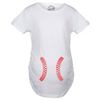 Maternity Baseball Laces Pregnancy T Shirt Novelty Sports Baby Bump Tee