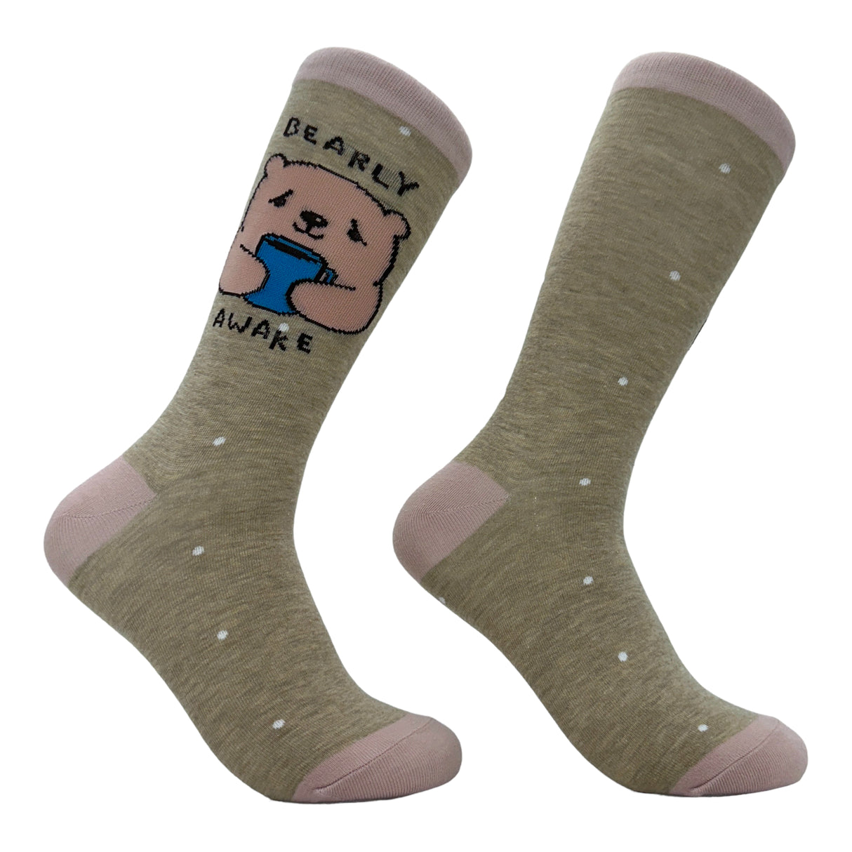 Women's Bearly Awake Socks Funny Cute Sleepy Bear Tired Joke Footwear