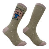 Women's Bearly Awake Socks Funny Cute Sleepy Bear Tired Joke Footwear