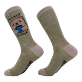 Women's Bearly Awake Socks Funny Cute Sleepy Bear Tired Joke Footwear