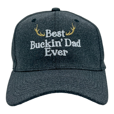 Best Buckin Dad Ever Hat Funny Fathers Day Hunting Antlers Graphic Novelty Cap