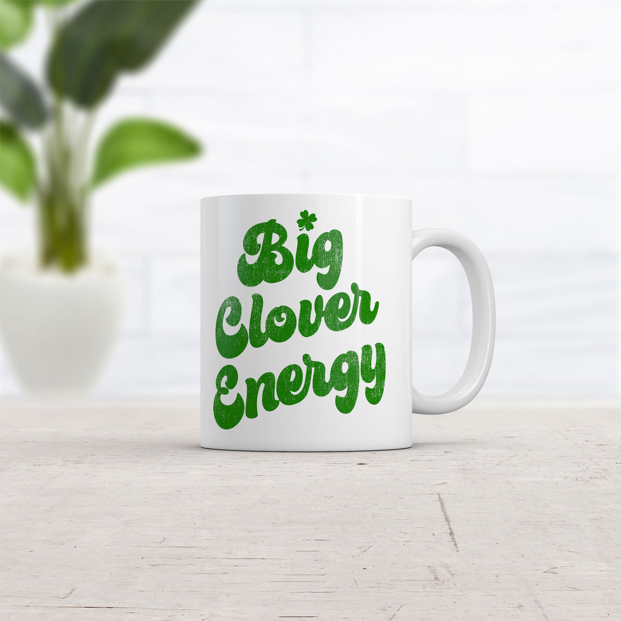 Big Clover Energy Mug Funny St Patricks Day Graphic Coffee Cup-11oz