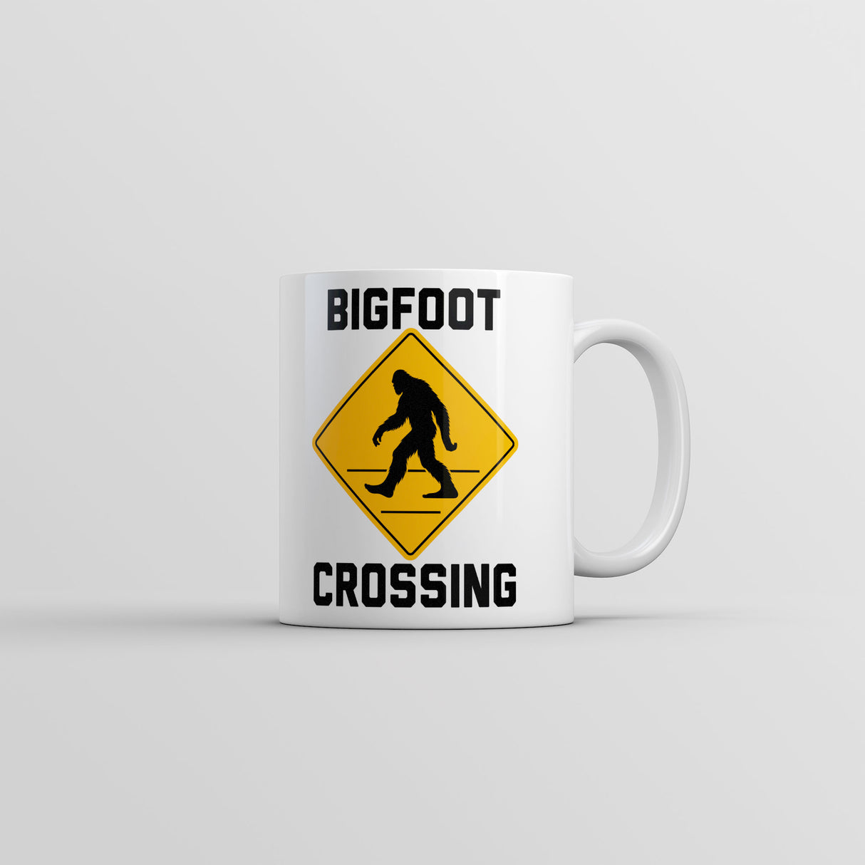 Bigfoot Crossing Mug Funny Novelty Sasquatch Coffee Cup-11oz