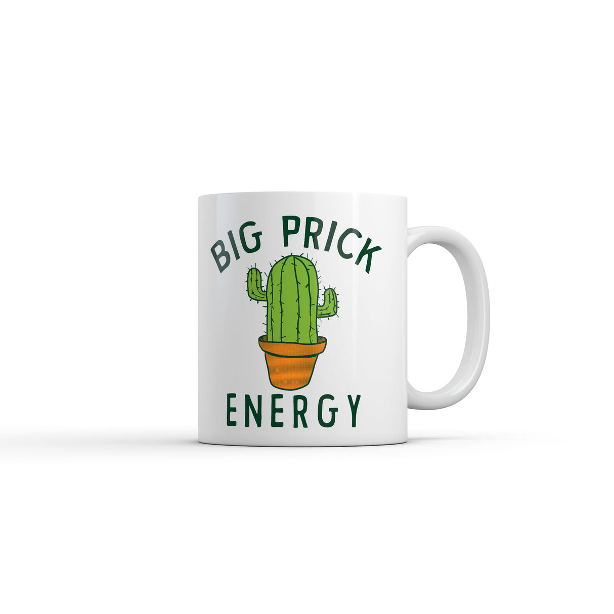Big Prick Energy Mug Funny Sarcastic Cactus Graphic Novelty Coffee Cup-11oz