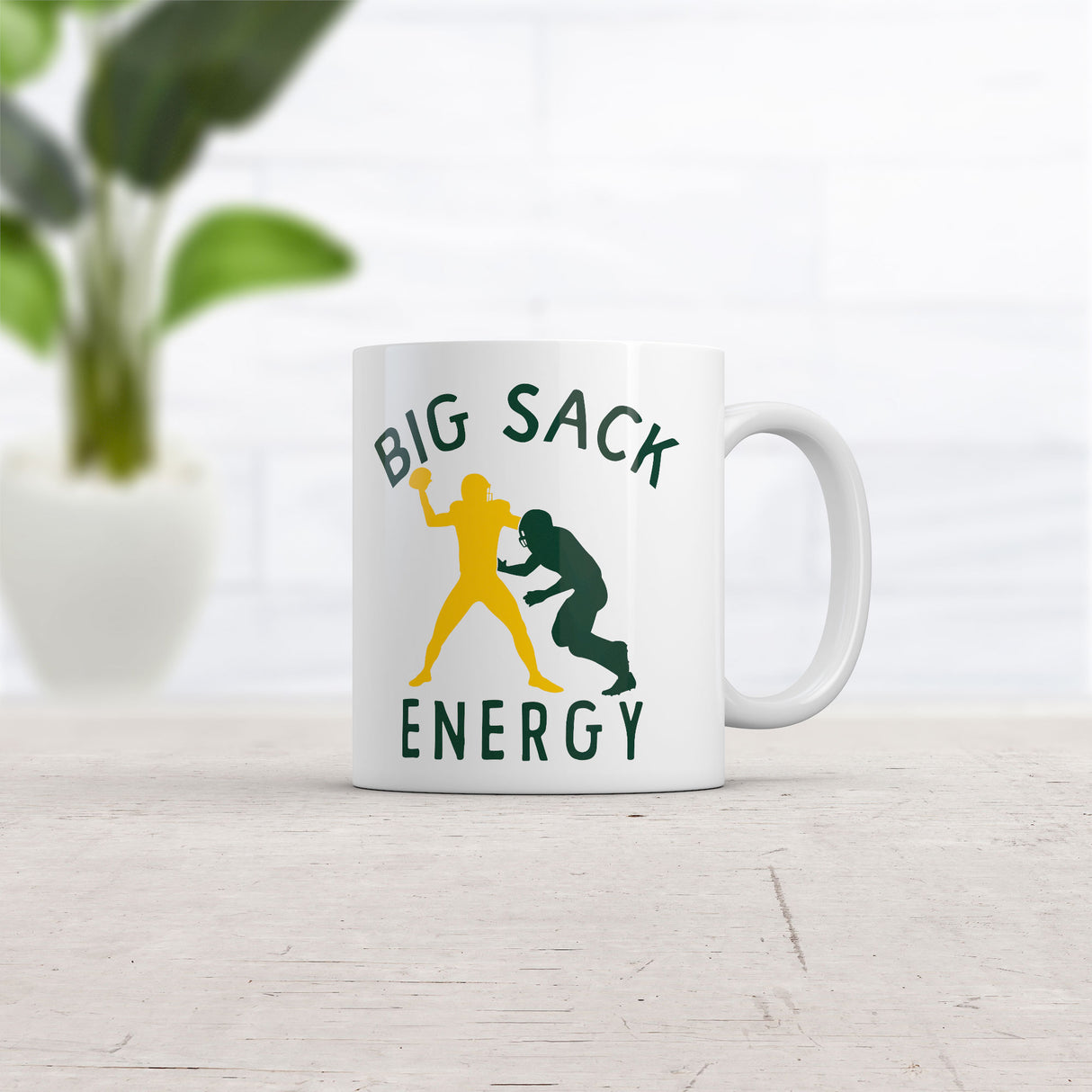 Big Sack Energy Mug Funny Sarcastic Football  Graphic Novelty Coffee Cup-11oz