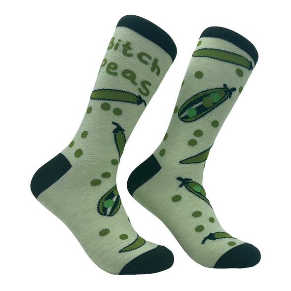 Women's Bitch Peas Socks Funny Pea Plant Please Offensive Joke Footwear