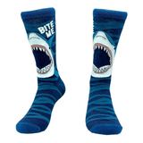 Men's Bite Me Socks Funny Deep Sea Shark Attack Footwear