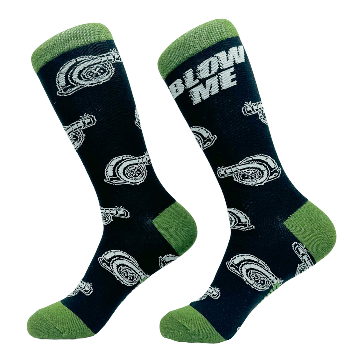 Men's Blow Me Socks Funny Car Mechanic Engine Turbo Joke Footwear