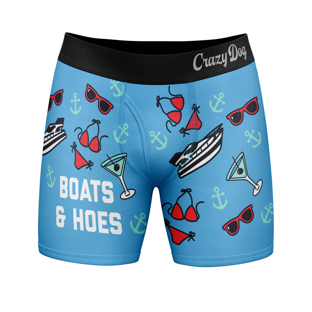 Mens Boats And Hoes Boxer Briefs Funny Sarcastic Graphic Novelty Gift Underwear For Guys