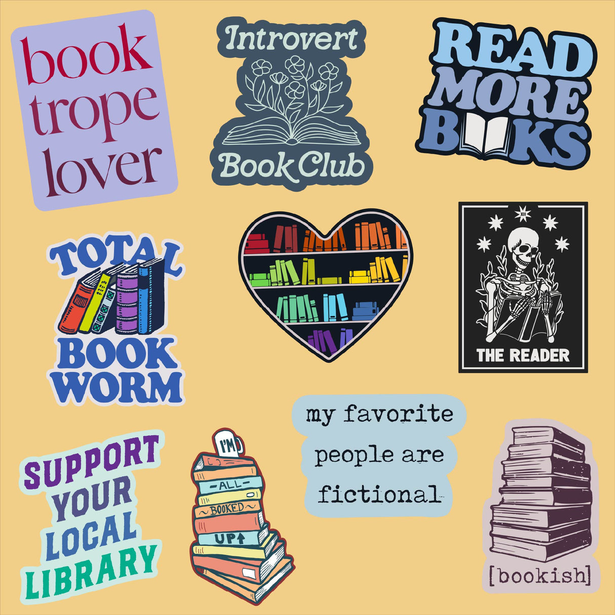 Book Sticker Extra Large Stickers for Adults Funny Adhesives with Memes