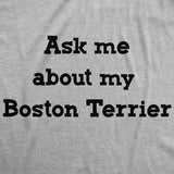 Ask Me About My Boston Terrier Flip Men's Tshirt