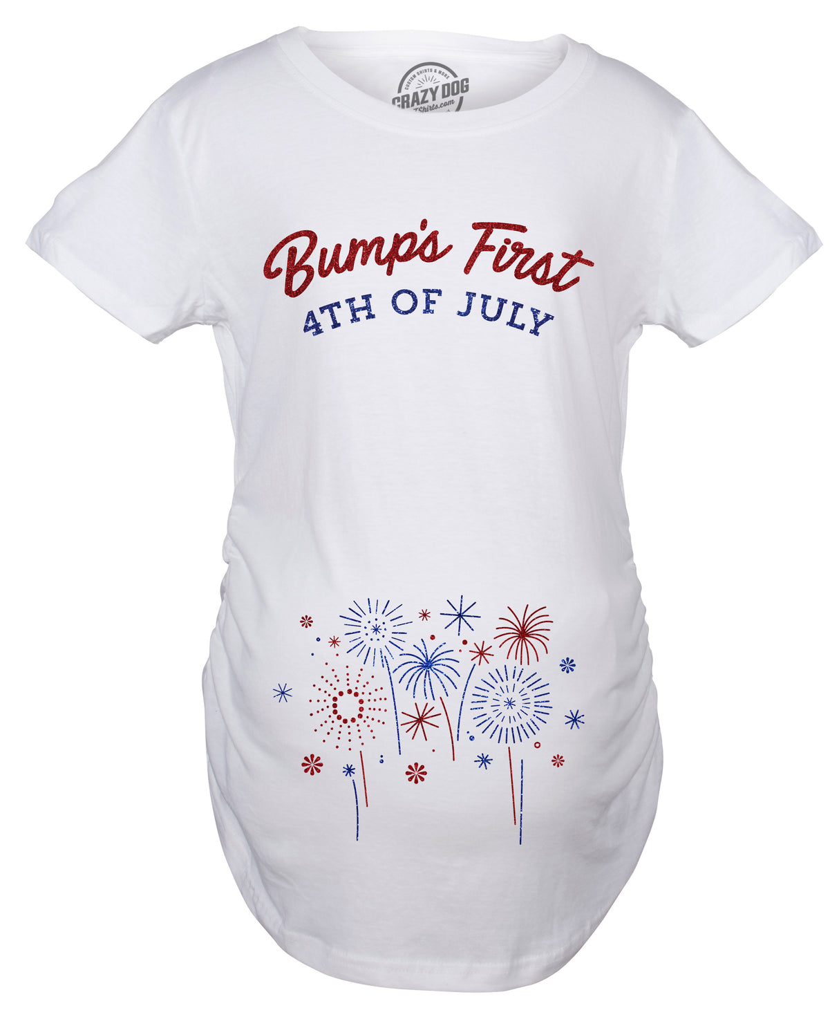 Maternity Bumps First 4th Of July Pregnancy Tshirt Funny Patriotic Tee For Baby Bump