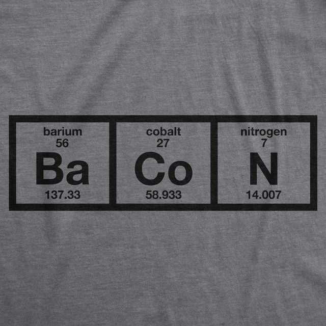 Chemistry Of Bacon Men's Tshirt