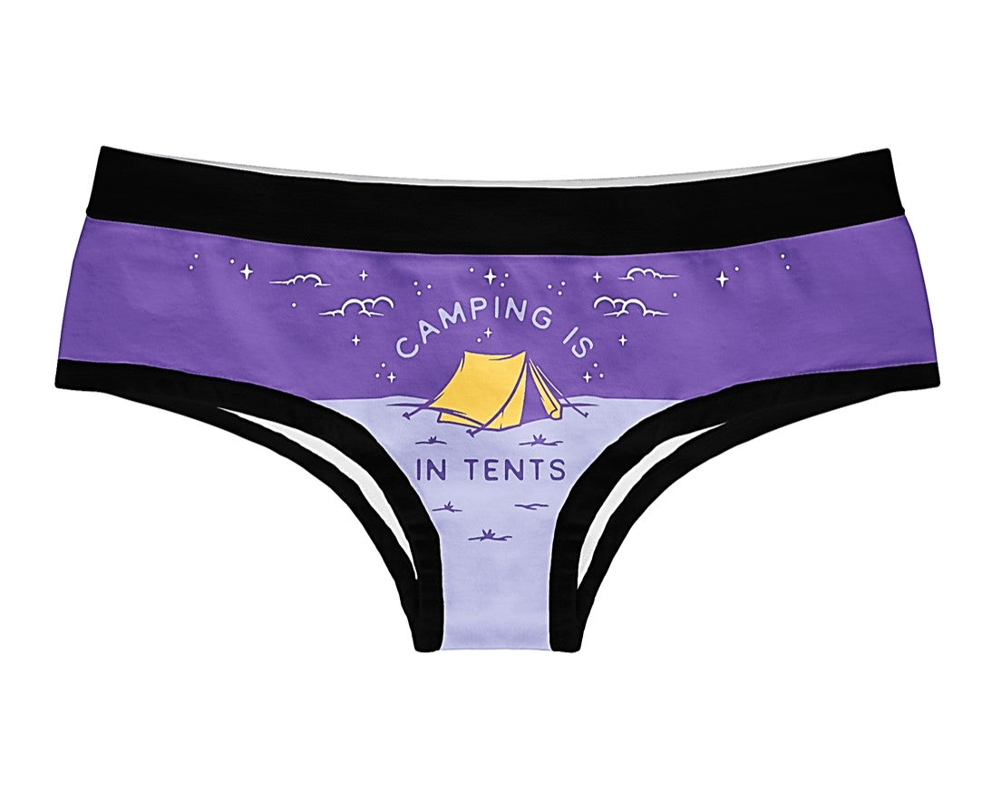 Camping Is In Tents Womens Panties Funny Outdoor Lover Nature