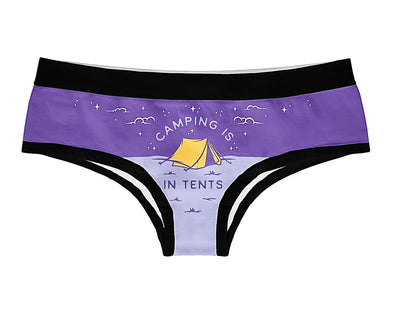 Camping Is In Tents Womens Panties Funny Outdoor Lover Nature Intense Graphic Novelty Underwear