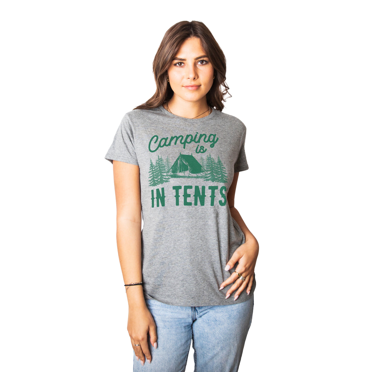 Women's Camping is In Tents T Shirt Funny Intense Camping Shirt for Women