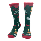 Men's Camping Makes Me Less Murdery Socks Funny Killer Outdoor Nature Lovers Footwear