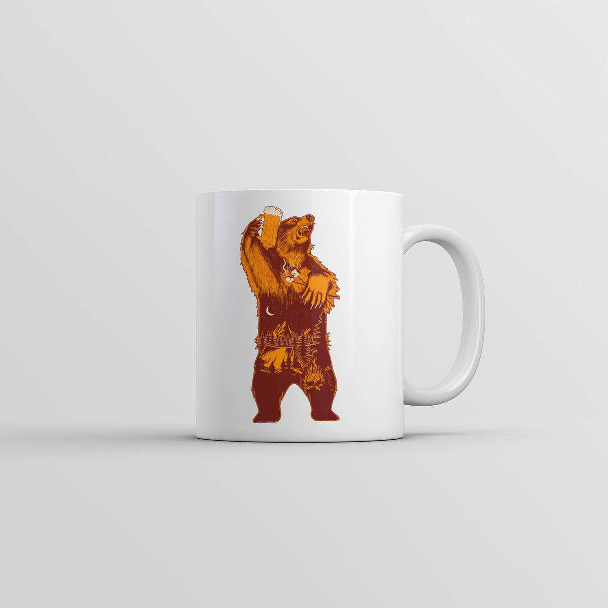 Camping Party Bear Mug Funny Outdoors Drinking Graphic Coffee Cup-11oz